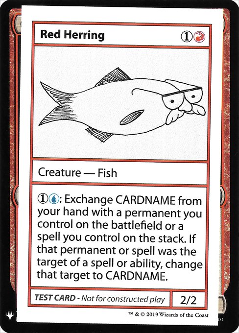 ■エンブレムあり■《Red Herring(Play Test Card)》[Mystery Booster Playtest Cards] 赤R